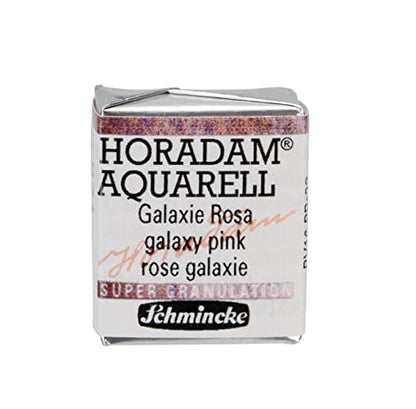 Schmincke - HORADAM® AQUARELL, Super Granulation, 14 971 044 Galaxy Pink, 1/2 Pans, Very Strong granulating Colors, Finest, Super granulating Watercolors - color: 971 galaxy pink