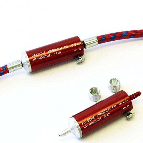 Paasche Airbrush Airbrush Moisture Trap for Air Hose, Medium, Red