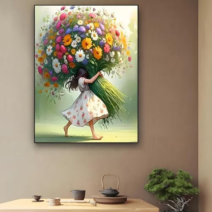 Shouruihua Diamond Painting Kits for Adults, Fairy & Flower Diamond Art Kit | Gem Art, Diamond Dotz Kits, Diamond Dots, Wall Art, Adult Crafts, Full Round Drill Diamond Painting Kits, 11.8x15.7 in - color: Fairy & Flowers