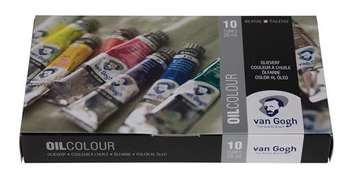 Van Gogh Oil Color Paint, 10x20ml Tubes, Basic Set - color: General Selection, Standard Set, size: 0.68 Fl Oz (Pack of 10)