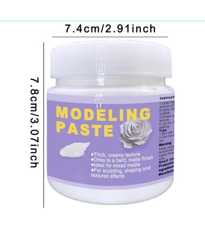 Acrylic Modeling Paste 3D Art Texture Paste 9.88oz/280ml, Ideal for Wood/T-Shirts/Glass/Stone, Sculpting Material Fast Drying Gesso Alternative DIY Crafts Projects (Acrylic Modeling Paste) - color: Acrylic Modeling Paste