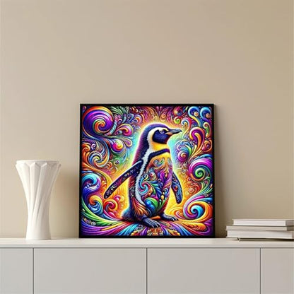 Penguin DIY Diamond Art Kits for Adults, Animal 5D Diamond Painting Kits - color: CM069
