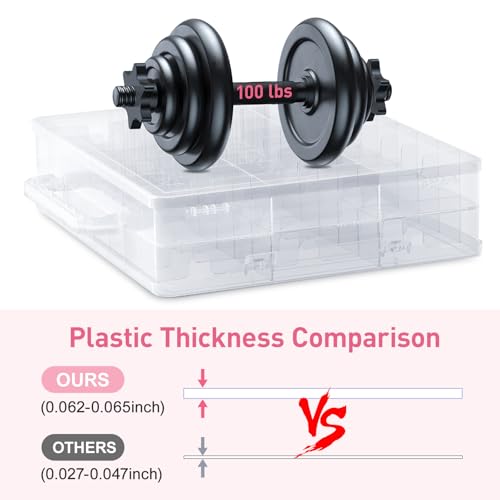 Beloving Nail Polish Organizer, 48 Bottles Transparent Nail Polish Holder with Adjustable Divider, Gel Nail Polish Storage Double Side Nail Polish Organizer Case for Storage Display - color: A-Clear(Pack of 1), size: 1 Count (Pack of 1)