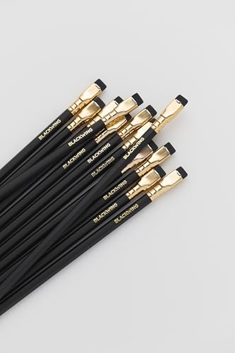 Blackwing Matte Pencils, Soft Graphite for Writing & Drawing, 12 Count - color: Black, style: Modern