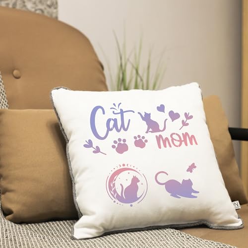 Keluna Cat Stencils - 18 Pack Reusable Plastic Drawing Templates for DIY Cat Painting Crafts on Wood, Canvas, Wall, Bag, Scrapbook & Home Decor - style: cats