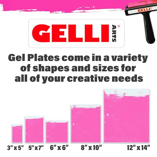 Gelli Arts 5" X 7" Gel Printing Plate - Reusable Gel Printing Plate, Printmaking Supplies, Monoprinting at Home, Arts and Crafts - size: 5" x 7"