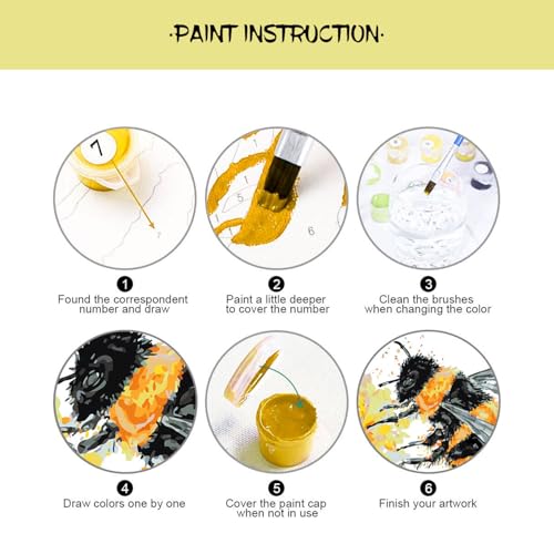 CHWGLFGG Wild Flowers Paint by Numbers Kit for Adults Beginner 16X20 inch - color: PB278-1