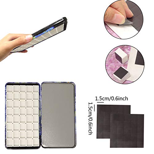 Honbay Watercolor Tins Palette Paint Case with 40pcs Plastic Half Pans (Starry Night) - color: Starry Night