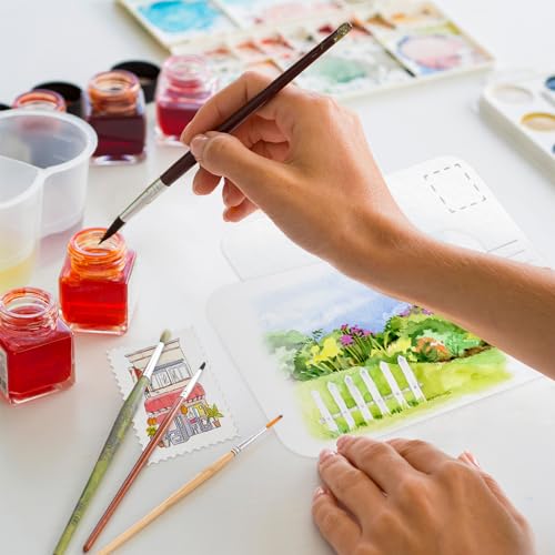 Funto 4x6 100% Cotton Watercolor Paper Postcards, 28 Cards + 2 Stamp Sheets - style: 4x6 Postcards-100% Cotton