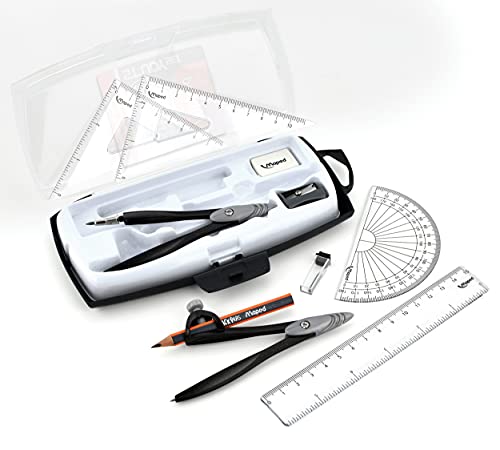 Maped Study Geometry 10 Piece Set - Advanced Student Kit - Precision Tools - Durable & Ergonomic Design - Enhances Creativity - Quality Materials | Advanced Student Kit - Precision Drafting Tools - Durable and Ergonomic Design - Enhances Creativity for Sc