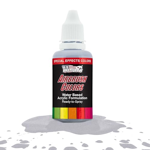 U.S. Art Supply Ready to Spray Special Effects Silver Pearl Acrylic Airbrush Paint - 1oz Bottle, Professional Grade Non-Toxic Water-Based Colors for Vibrant & Permanent Results - color: Silver Pearl, size: 1 Fl Oz (Pack of 1)
