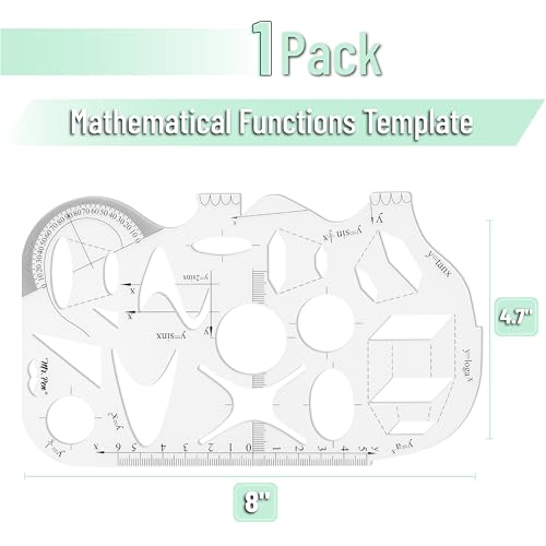 Mr. Pen- Geometric Drawing Template | Mathematical Functions Plastic Template Plastic, Shape Stencils for Drawing