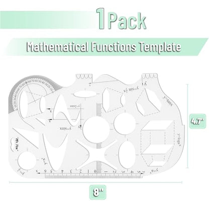 Mr. Pen- Geometric Drawing Template | Mathematical Functions Plastic Template Plastic, Shape Stencils for Drawing