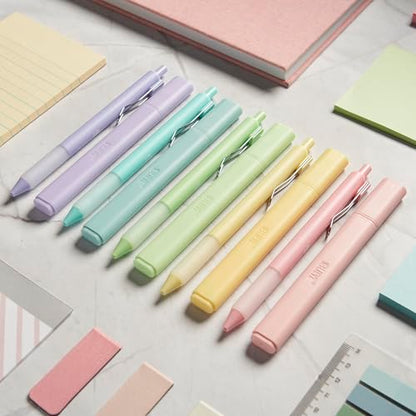 BLIEVE - Aesthetic Highlighters and Gel Pens With Soft Ink and Chisel Tip, Bible Highlighters and Pens No Bleed, Dry Fast Easy to Hold, for Bible Journaling Planner School Supplies (CANDY) - color: CANDY