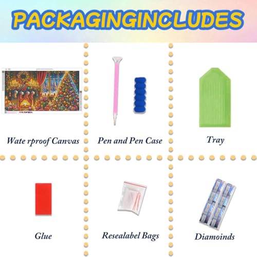 Extra Large Diamond Painting Kits for Adults, 5D Diamond Art Kits 28x16 In - color: Large Diamond Painting Christmas
