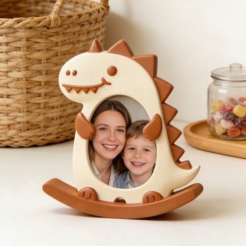 Silicone Resin Mold for Moving Photo Frame, DIY Rocking See-Saw Picture Frame Molds with Dinosaur, Kitten & Puppy Shape, Stand Holder for Resin Casting, Personalized Home Decor Handmade Gifts (4 PCS) - size: Cat&Dog Photo Frame