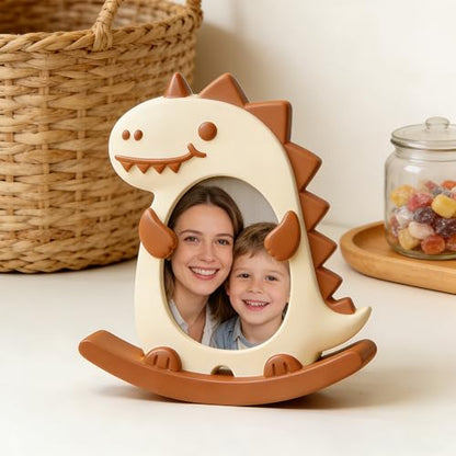 Silicone Resin Mold for Moving Photo Frame, DIY Rocking See-Saw Picture Frame Molds with Dinosaur, Kitten & Puppy Shape, Stand Holder for Resin Casting, Personalized Home Decor Handmade Gifts (4 PCS) - size: Cat&Dog Photo Frame