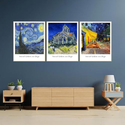 3 Pack Van Gogh Diamond Art Kits for Adults Diamond Painting Kit Beginner - color: DP03144, size: Round Drill