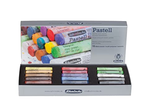 Schmincke Extra-Soft Pastel Multi-Purpose Set, Set of 15 Colors (77215097) - size: 15 Count (Pack of 1)