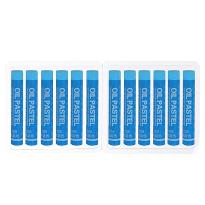 PATIKIL Sky Blue Oil Pastels, 12Pcs Soft Oil Crayons Creamy Pastels Stick Art Supplies for Art Painting Drawing Blending Graffiti for Artists Beginners - color: Sky Blue