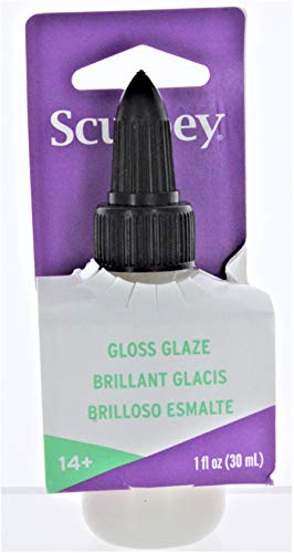 Sculpey® Gloss Glaze, Non Toxic, 1 fl oz. bottle with precise flow twist cap. Will add a glossy finish to your baked polymer oven-bake clay creations!