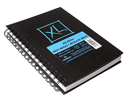 Canson Mix Media Book XL Black 5 x 8 inches - size: 5 x 8 inches, style: Mix Media (5.5" x 8.5")