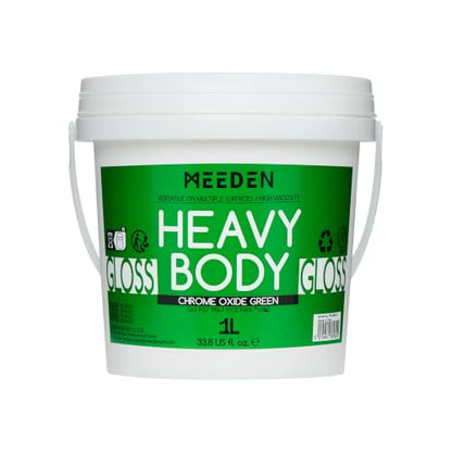 MEEDEN Chrome Green Acrylic Paint: 1L /33.8oz Heavy Body Gloss Finish | Thick Art Paints Non-Toxic for Canvas Crafts Painting - color: Chrome Green Hue - 1L