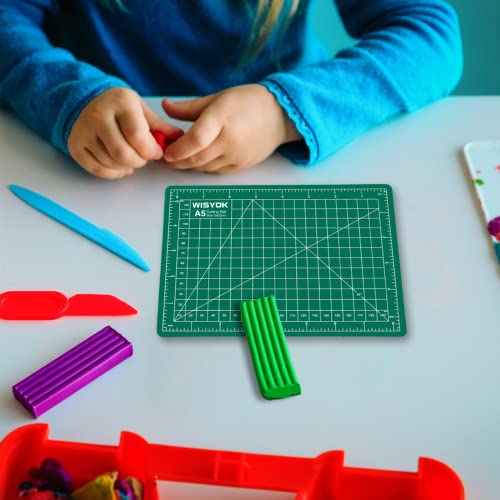 WISYOK Craft Mat, A5 Cutting Mat for Sewing, 6" x 8", Small | Ideal for Fabric, DIY Crafts, Quilting, Scrapbooking, Craft, Home, Office & School Use