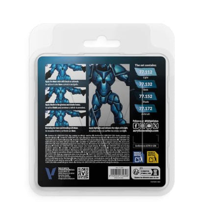Vallejo - Hydra Turquoise Set, True Metallic Metal, 4 Bottles x 0.6 fl.oz. - color: Hydra Turquoise