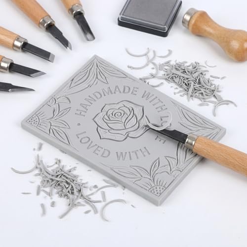 SGHUO 8pcs 4"x6" Gray Rubber Linoleum Blocks for Printmaking - color: Gray, size: 8PCS