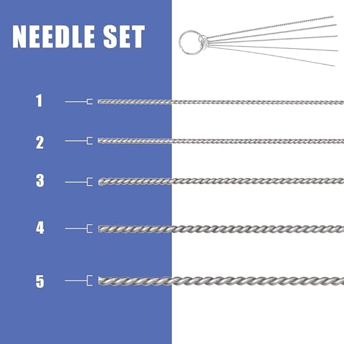 ABEST 3 Set Airbrush Spray Cleaning Repair Tool Kit Stainless steel Needle Brush Set | 5 nylon brushes,5 steel needles, Repair tool for nozzles,Unclogs dried paint, Protects tips, Rust-proof,Fits Master & Paasche