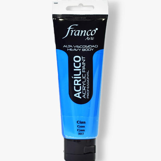 Professional Acrylic Paint – Premium Water-Based, Quick-Drying Acrylics for Artists & Crafters, Non-Toxic Rich Pigment, Multi-Surface Paint for Canvas, Wood, Paper, Ceramic & Indoor Projects Cyan 3,38 U.S fl oz - color: Cyan