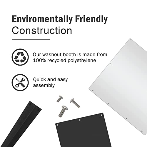 Screen Print Direct® Screen Printing Washout Booth - Reclaim Silk Screens | Compact Vertical Design, 32 By 24 By 64 Inches - Chemical Resistant, Recycled Polyethylene, Easy Assembly - size: Washout Booth Tank Kit