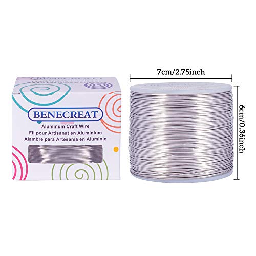 BENECREAT 20 Gauge 770FT Tarnish Resistant Jewelry Craft Wire Bendable Soft Aluminum Wire Metal Wire for Valentine's Day Jewelry Craft Beading Work, Model Frame - Primary Color - size: 20 Gauge (0.8mm)