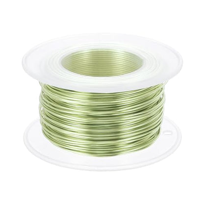 PATIKIL 20 Gauge 0.8mm Aluminum Craft Wire, 98.4 Ft Metal Wire Armature Bendable Wire for Jewelry Making Metal Wrap DIY, Apple Green - color: Apple Green, size: 0.8 mm x 30 m