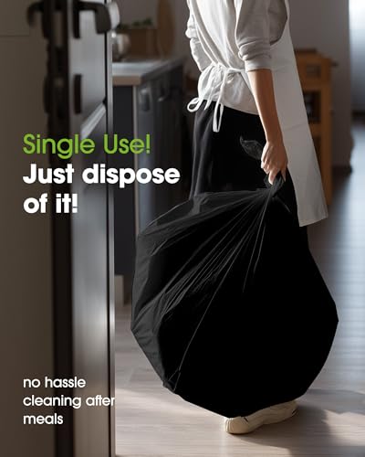 Pureegg Plastic Table Cloth Disposable 3 Pack, 84 Inch Round Table Cloth, Leakproof Table Cover for Parties, Picnic, Weddings, Black - color: Black, size: 84" Round
