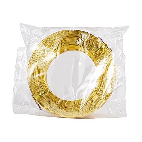 PandaHall 984 Feet Aluminum Wire 20 Gauge Flexible Metal Craft Wire for DIY Manual Arts Jewelry Making(Gold)