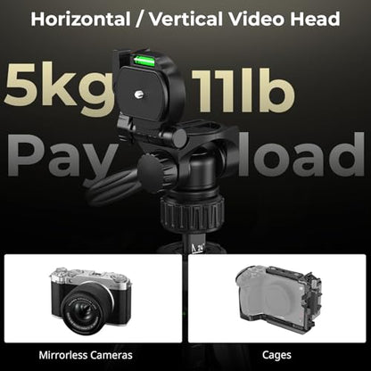 SmallRig 71" Camera Tripod Stand AP-21, Travel Tripod for iPhone and Camera for Canon for Nikon with Phone Holder & Carry Bag, Portable Beginner Tripod with Quick-Flip Lock Legs, Max Load 11lb - style: AP-21