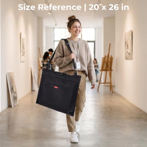 Nicpro Light Weight Art Portfolio Bag, 20" x 26" Art Canvas Portfolio Case - size: 20 x 26 inches
