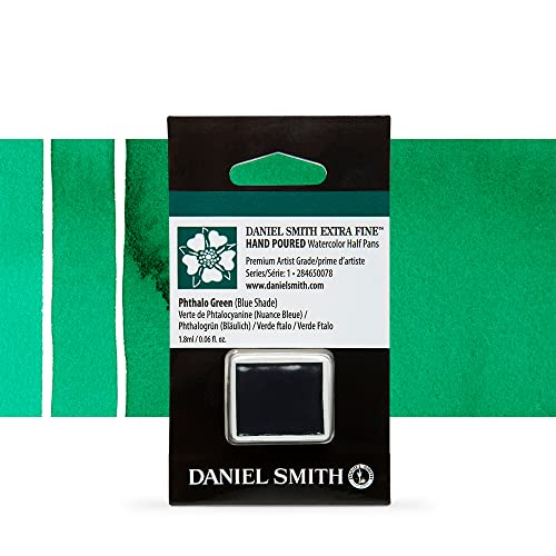 DANIEL SMITH Extra Fine Watercolor Half Pan Phthalo Green (Blue Shade) (284650078) - color: Phthalo Green (Blue Shade)