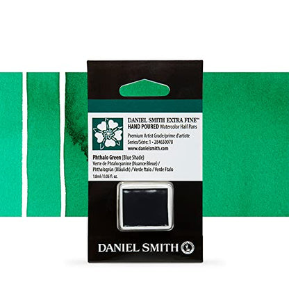 DANIEL SMITH Extra Fine Watercolor Half Pan Phthalo Green (Blue Shade) (284650078) - color: Phthalo Green (Blue Shade)