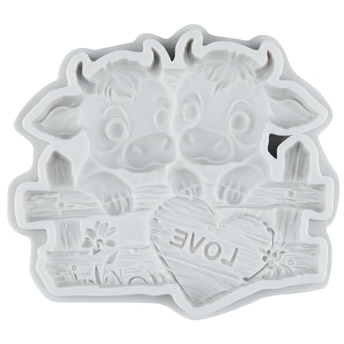 Cow Polymer Clay Molds Cow Love Heart Silicone Mold | DIY Crafts Epoxy Resin Casting Polymer Clay Tools Craft Air Dry Jewelry Making