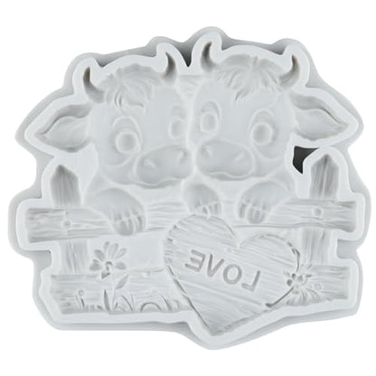 Cow Polymer Clay Molds Cow Love Heart Silicone Mold | DIY Crafts Epoxy Resin Casting Polymer Clay Tools Craft Air Dry Jewelry Making