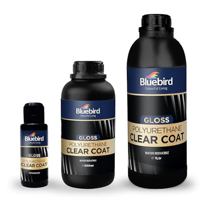 Bluebird Polyurethane Clear Coat for Furniture, Paintings, Water-Based Professional Varnish (Gloss, 33.8 Fl Oz) - color: Gloss, size: 33.8 Fl Oz