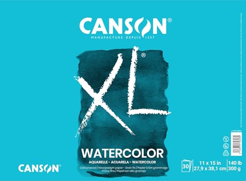 Canson XL Series Watercolor Paper Pad, 11" x 15", 30 Sheets/Pad, 1 Pad - size: 11x15