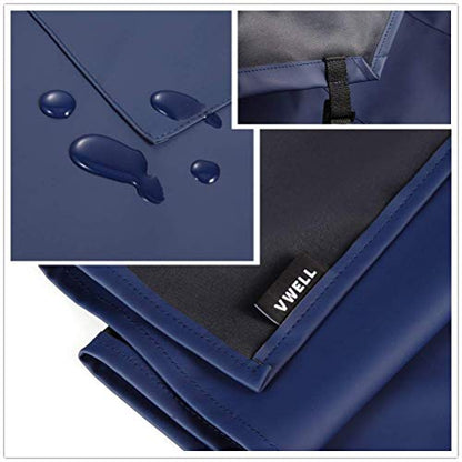Waterproof PVC Apron, 41.5'' Long, Blue, Unisex Adult, Kitchen Cooking Work Apron - color: Blue-no Pocket