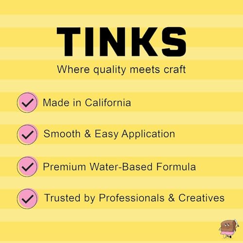 Tinks Screen Printing Ink - Blue - 8 oz. | Water-Based Fabric Ink - Screen Printing, Stenciling, Tote Bags & Fabric Stamping - Non-Toxic, No Harsh Fumes - 8 oz. - color: Blue