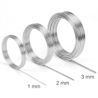 2mm 33 Feet Aluminum Craft Wire, Bendable Armature Wire, Mental Silver Bendable Wire for Sculpting, DIY, Crafting, Jewelry Making, Modelling, Bonsai Training, Doll Making (1 Roll) (2mm × 10m) - size: 2mm × 10m