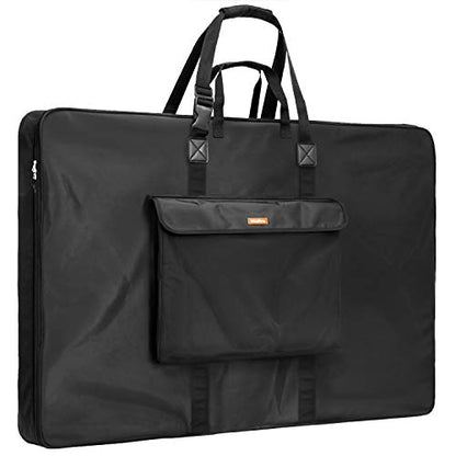 Nicpro Large Art Portfolio Bag 35 x 43 in, Nylon Artist Storage Case | Adjustable Shoulder Strap, Waterproof Carrying Bag for Professional Artwork Sketch Drawing Canvas Photography Poster - size: 35 x 43 inches