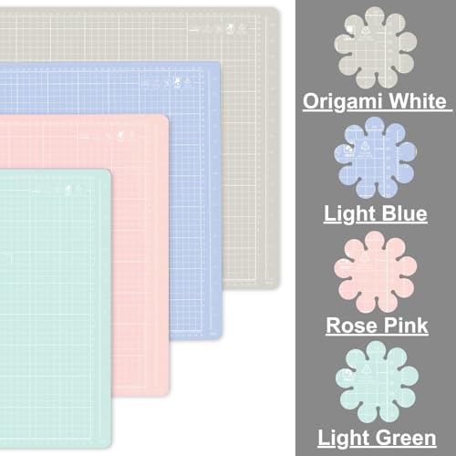 iMAT Flip Cutting Mat A2. Double-Sided, Foldable, CM Grid, Light Green